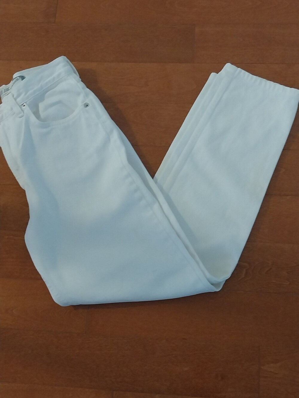 GAP White Straight Jeans